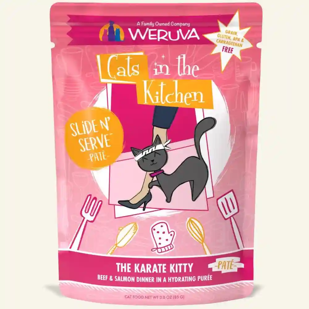 "the Karate Kitty" Beef & Salmon Slide 'n Serve Pouch 3-oz