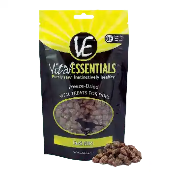 Freeze Dried Vital Treats Grain Free Duck Nibs Dog Treats 2-oz