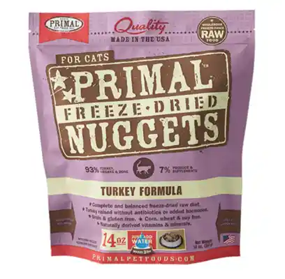 Freeze Dried Nuggets Grain Free Turkey Formula Cat Food 14-oz