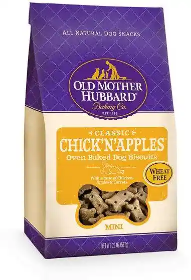 Crunchy Classic Natural Chick'n'apples Biscuits Dog Treats Mini 5-oz