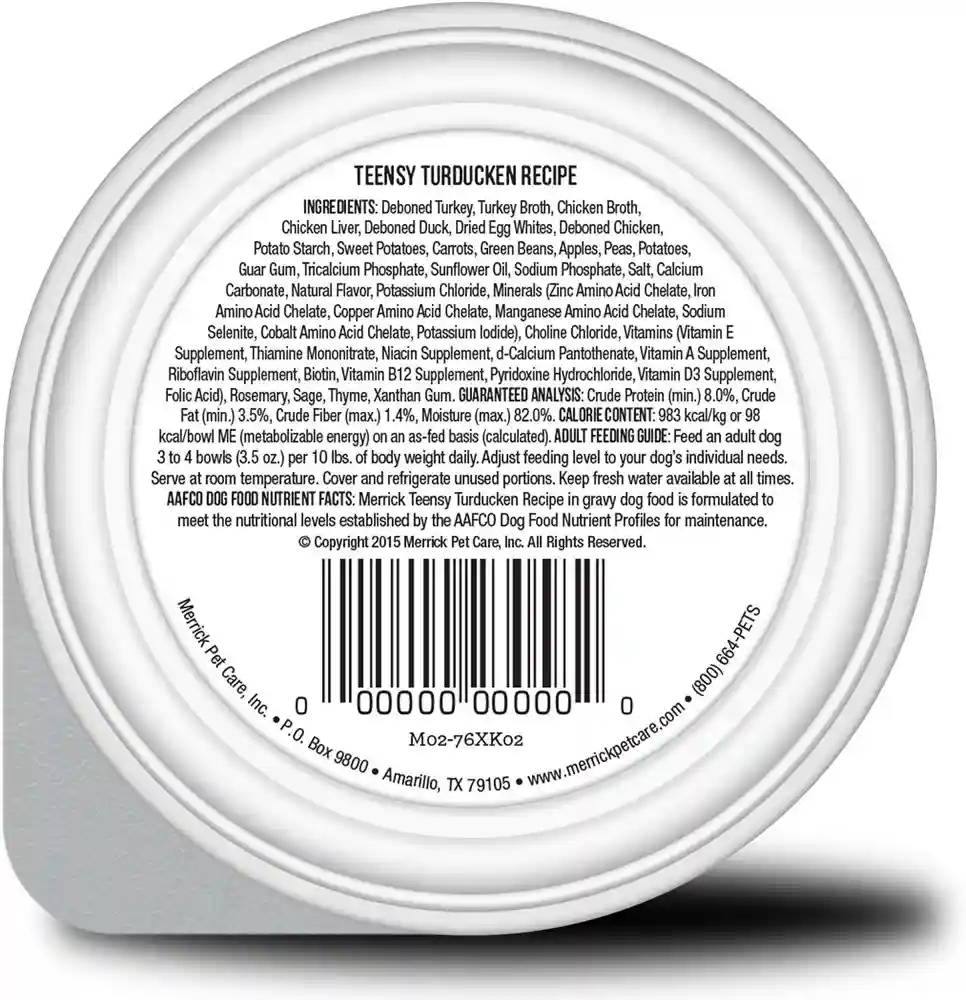 Lil' Plates Adult Small Breed Grain Free Teensy Turducken Canned Dog Food 3-oz