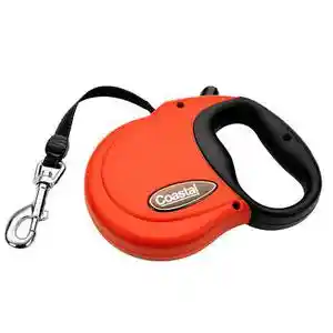 Power Walker Dog Retractable Leash - Red Up To 64lbs Med