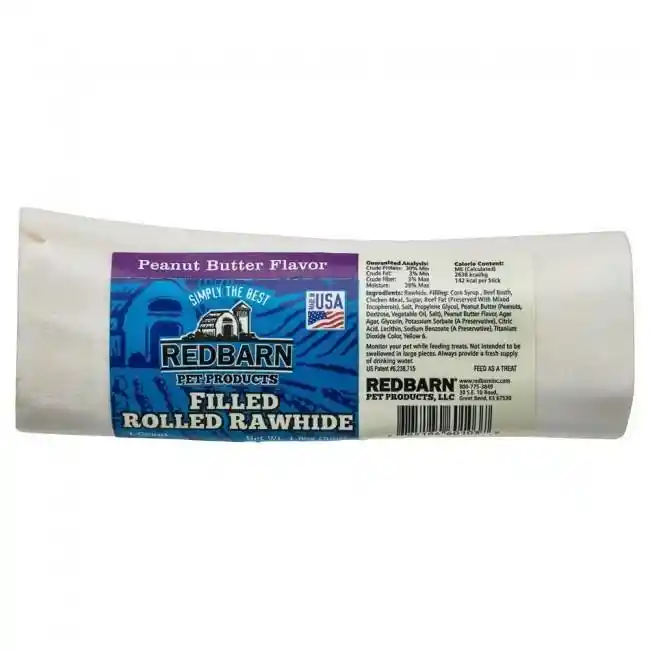 Redbarn Natural Dog Treat Filled Bone With Peanut Butter 3"
