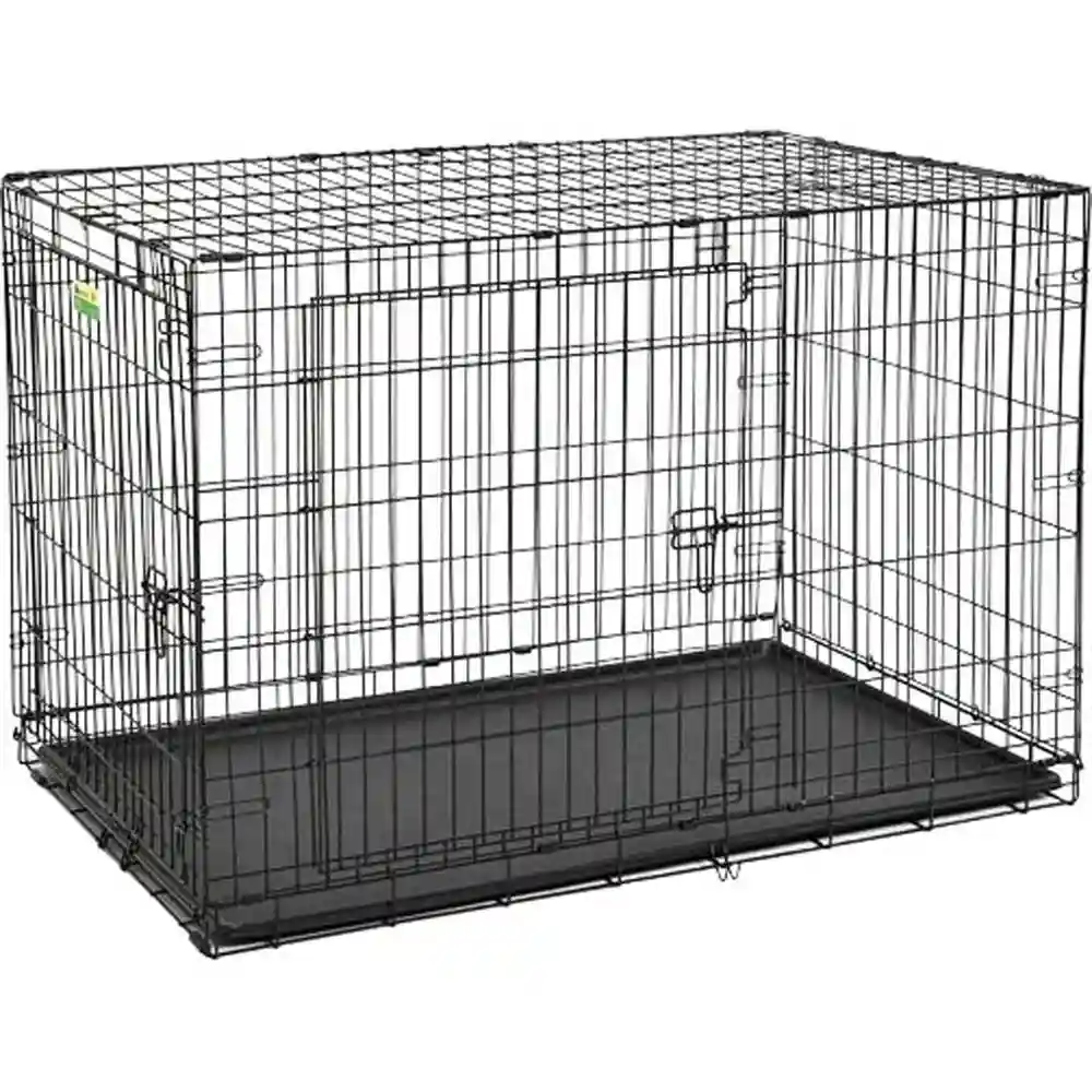 Contour Double Door Dog Crate Black 48x30x33