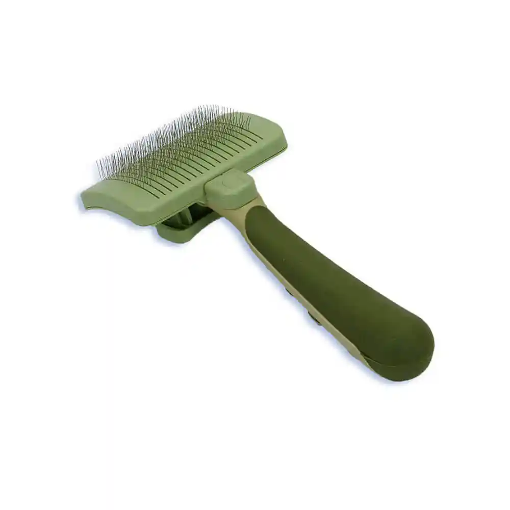 Dog Self-cleaning Slicker Brush, No Color, Medium