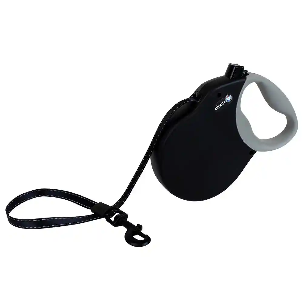 Alcott Retractable Leash Up To 65 Pounds Black Small/medium 24
