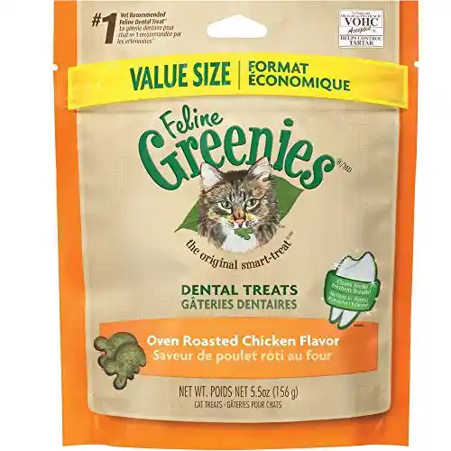 Feline Dental Oven Roasted Chicken Flavor Cat Treats 5.5-oz