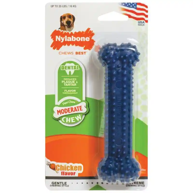 Flexichew Dental Chew Bone Dog Toy Wolf