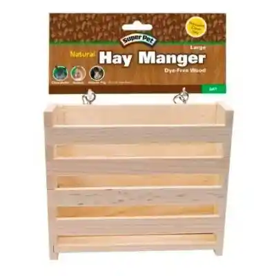 Super Pet Natural Wooden Hay Manger Large