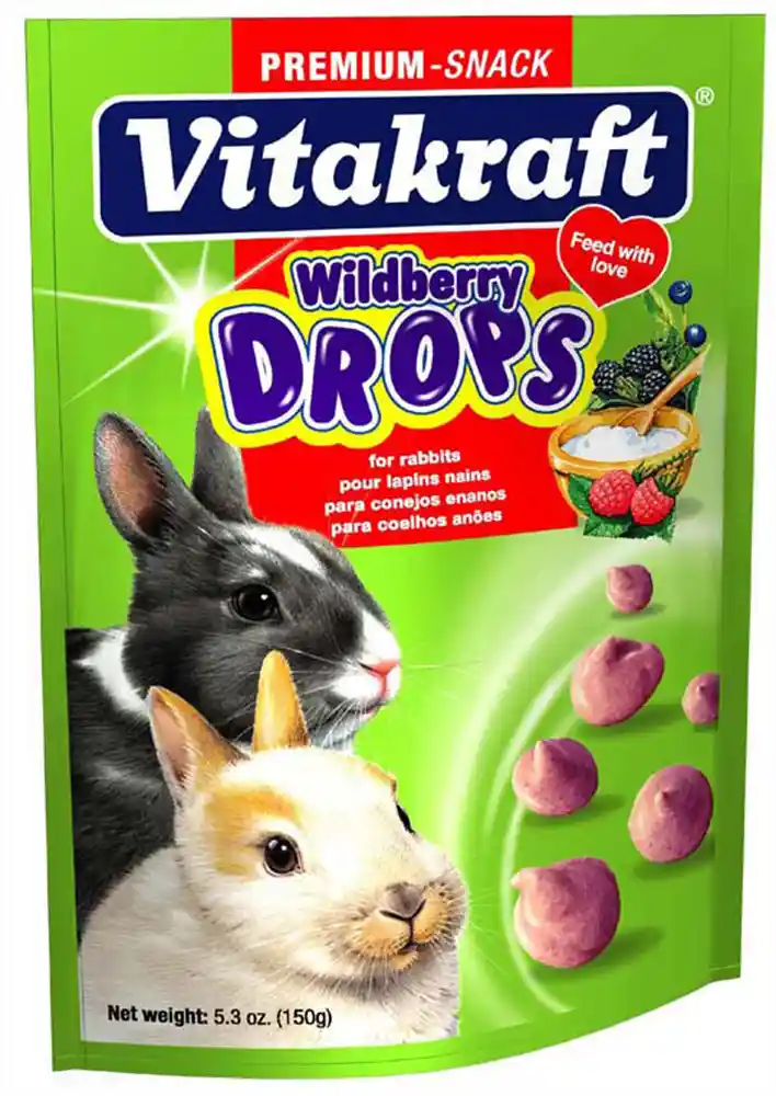 Vitakraft Wildberry Yogurt Drops Rabbit 5.3 Oz