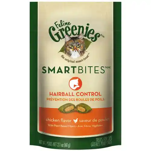 Smartbites Hairball Control Chicken Cat Treats 2.1-oz