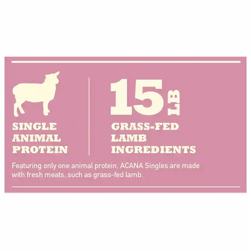 Singles Limited Ingredient Dry Dog Food, Lamb & Apple, Biologically Appropriate & Grain Free 12-oz