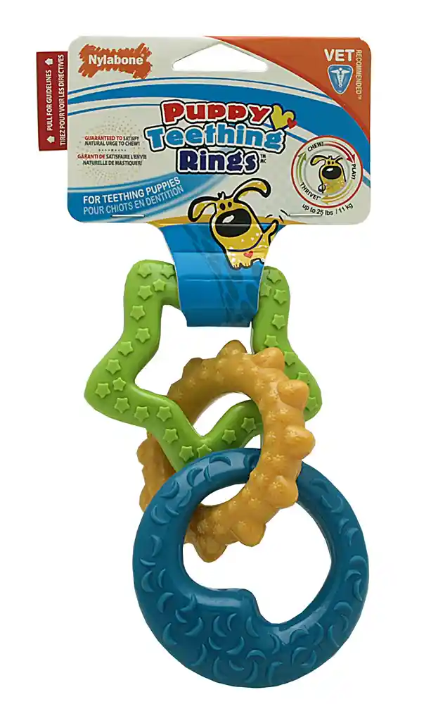 Puppy Chew Teething Rings Dog Toy One Size