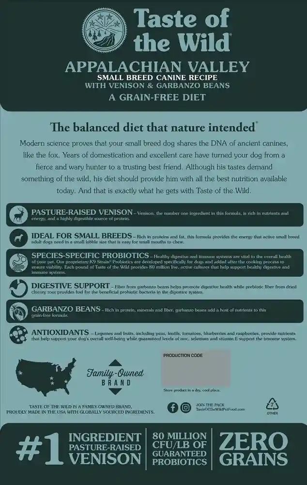 Appalachian Valley Small Breed Grain-free Dry Dog Food 5-lb