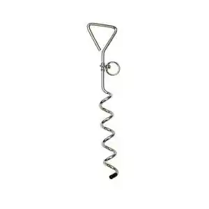 Dog Tie Out Stakes For Loose Soil Sprial - 17"