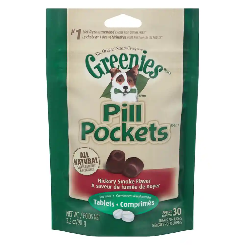 Pill Pockets Canine Hickory Smoke Flavor Dog Treats For Tablets 3.2-oz