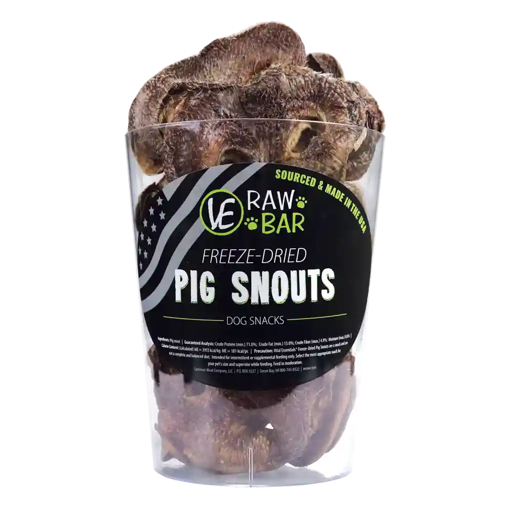 Raw Bar Freeze-dried Pig Snout Treat For Dogs 1 Pig Snout