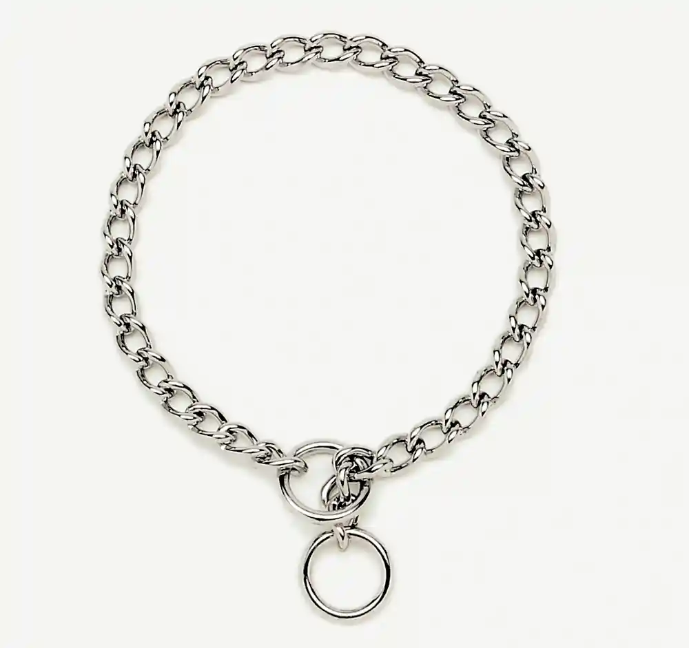 Chain Training Dog Collar, Chrome, 2.0 Mm X 16"