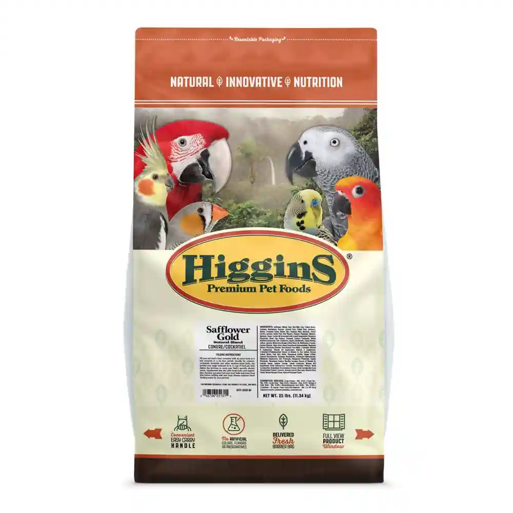 Higgins Safflower Gld Sm Hook 25 Lbs Bag