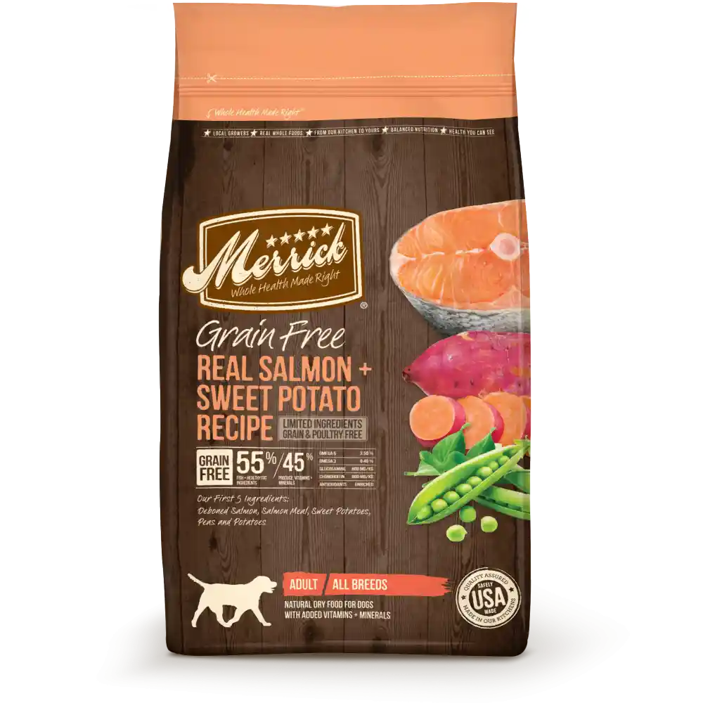 Grain Free Real Salmon & Sweet Potato Recipe Dry Dog Food 25-lb