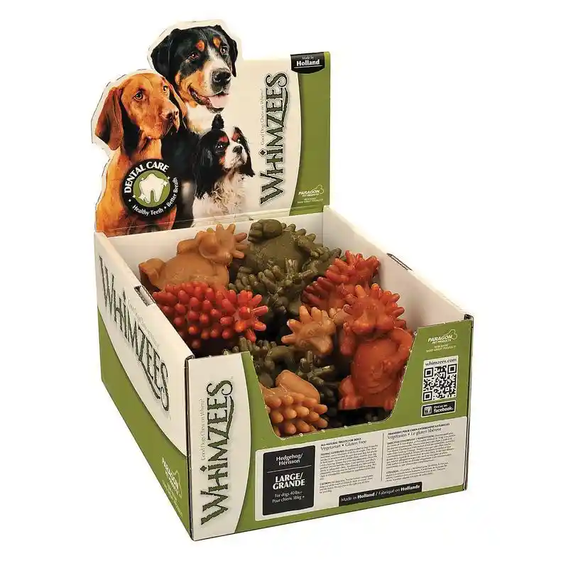Whimzees 3.6 In Hedgehog Xlg Dental Treat Asst Co