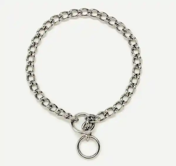 Chain Training Dog Collar, Chrome, 1.5 Mm X 10"