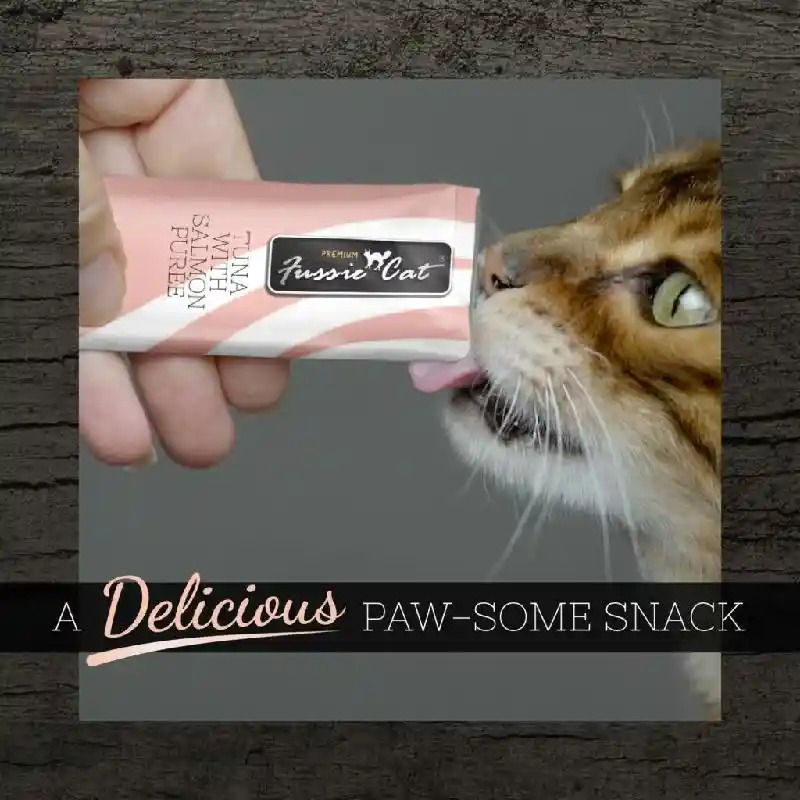 Fussie Cat Tuna Salmon Puree .5-oz 4-ct