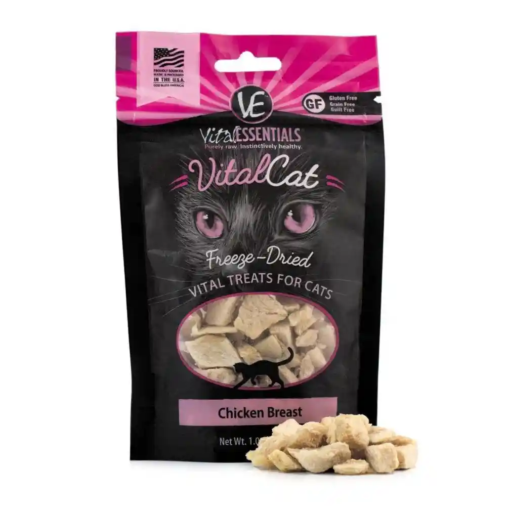 Vital Cat Freeze Dried Grain Free Chicken Breast Cat Treats 1-oz