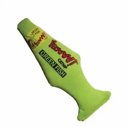 Toy Yeowww Catnip Fish Green 7"