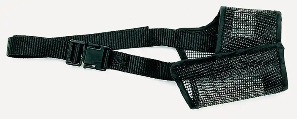 Adjustable Mesh Dog Muzzle, Black, 9.5" (07)