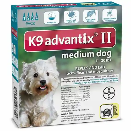 K9 Advantix Ii Dog Medium 11-20 Lbs. 4 Pack