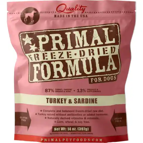 Freeze Dried Nuggets Grain Free Turkey & Sardine Formula Dog Food 14-oz