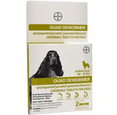 Quad De Wormer Md Dog 2ct 68mg