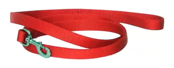 Double-ply Dog Leash, Red, 1" X 06'