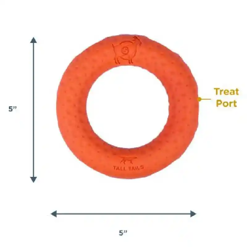 Tall Tails 5 In Goat Rubber Ring Orange Ea
