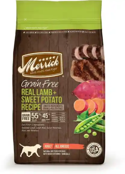 Grain Free Real Lamb & Sweet Potato Recipe Dry Dog Food 25-lb