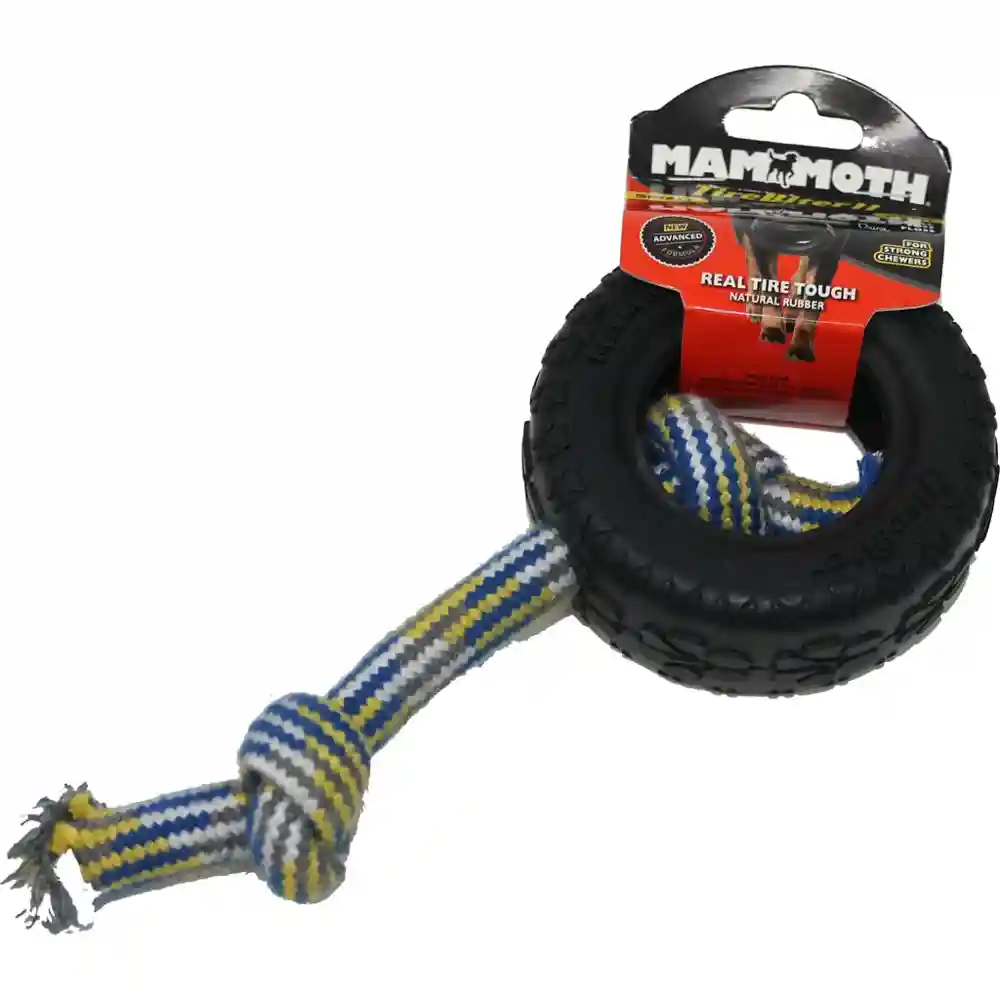 Tirebiter Ii With Rope Dog Toy Small 10 X 3.5 X 1.75"