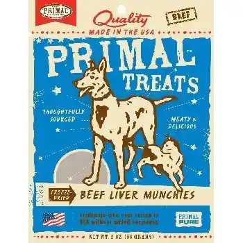 Primal Freeze Dried Beef & Liver Munchies 2 Oz