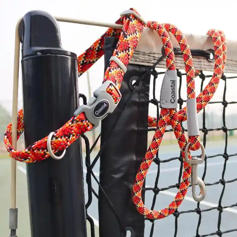 Pro Active Woven Reflective Rope Leash Burning Blue