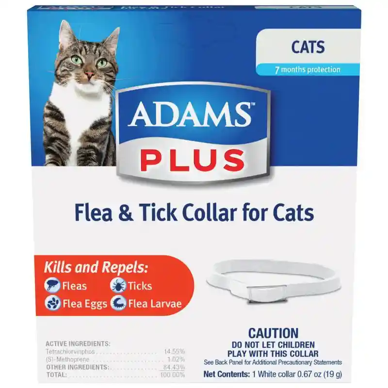 Adams Plus Flea & Tick Collar For Cats 13"