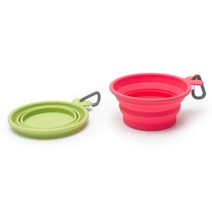 Messy Mutts Collapsible Bowl Red 3 Cups