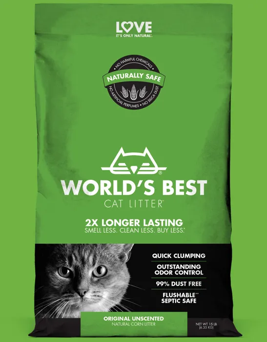 World's Best Clumping Litter Unscented 15lb