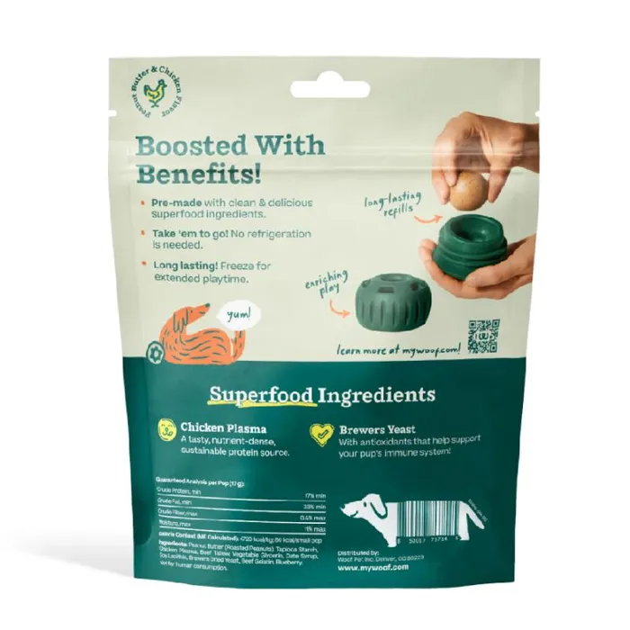 Woof Pops Small Treat Chicken Peanut Butter 6.5-oz