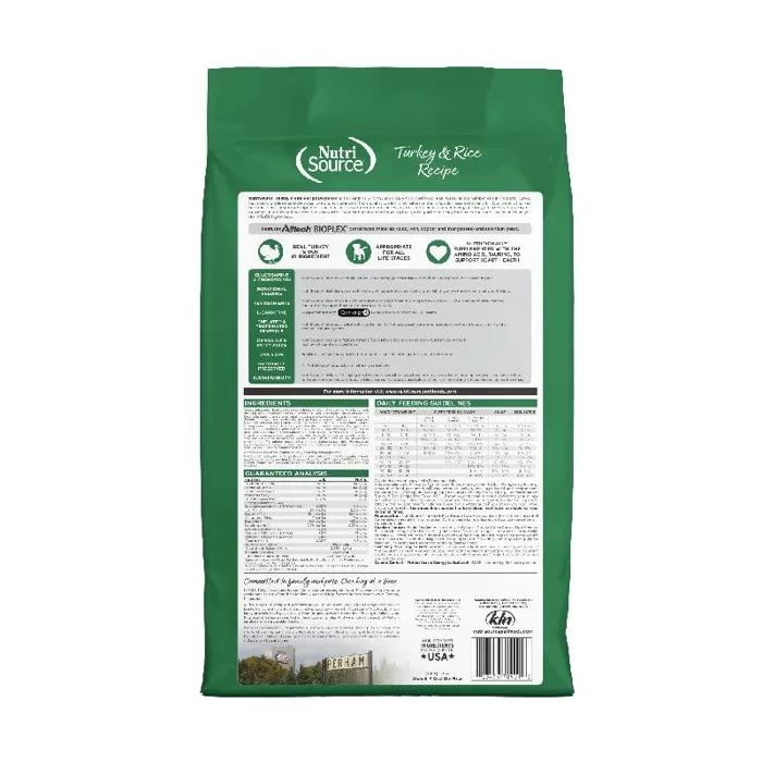 Nutrisource Dog Turkey & Rice 12#