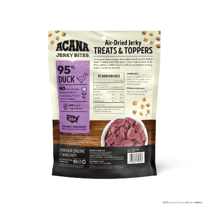 Cpf Acana Treat Jerky Bites Duck 6oz
