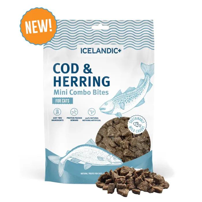 Icelandic For Cats Cod Herring Combo Bites 1.7-oz