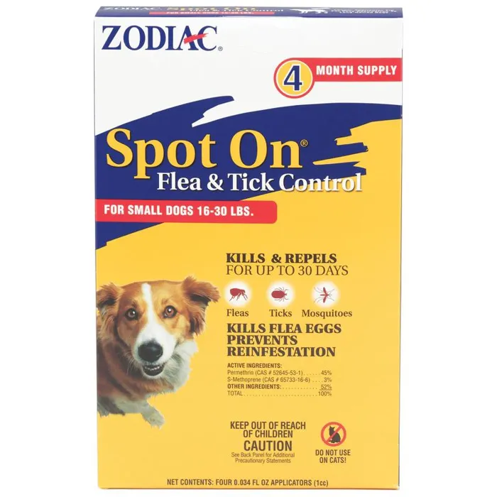 Zodiac Spot-on Small Dog 4 Month