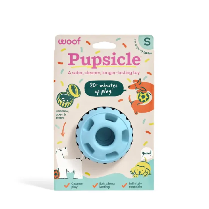 Woof Dog Toy Pupsicle Birthday Blue Small