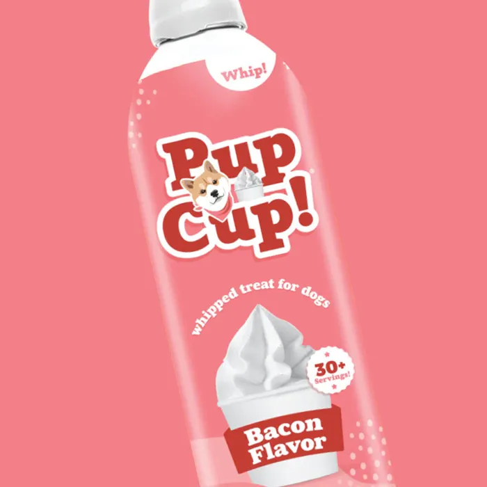 Pup Cup Bacon Flavor 13 oz close-up front