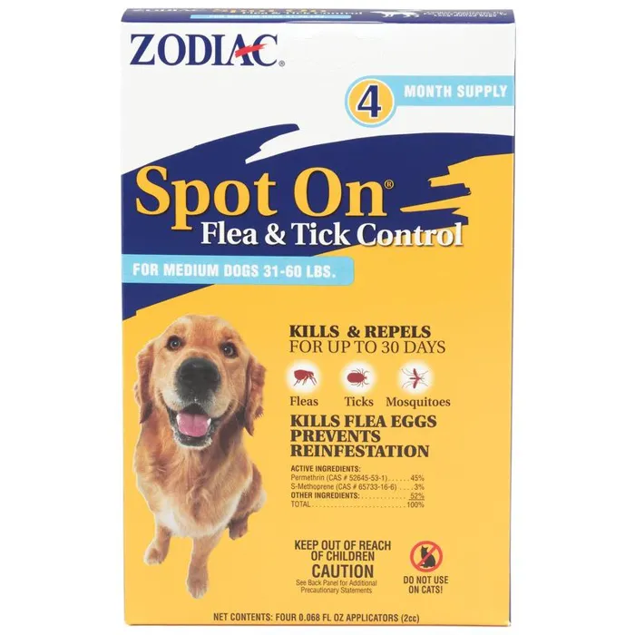 Zodiac Spot-on Medium Dog 4 Month